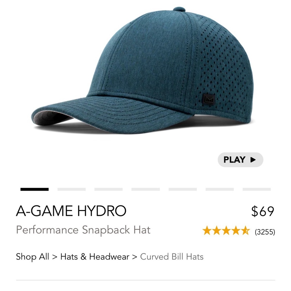 Melin Hydro A-Game Heather Ocean Men’s hat